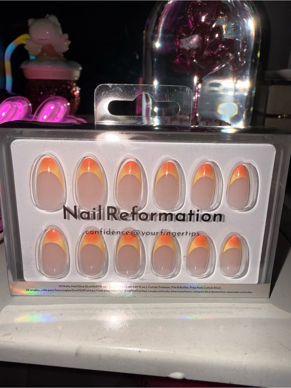 Nail Reformation Yellow & Orange French Tip Press On Nails